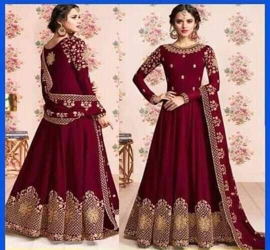 New Georgette Anarkali Suit With Embroidery Work Gown Dress